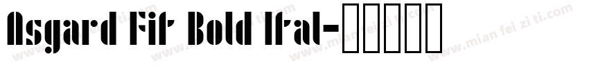 Asgard Fit Bold Ital字体转换